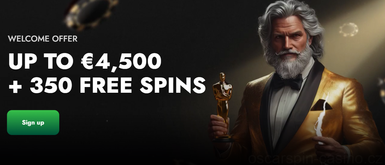 Oscarspin Casino Uvítací bonus